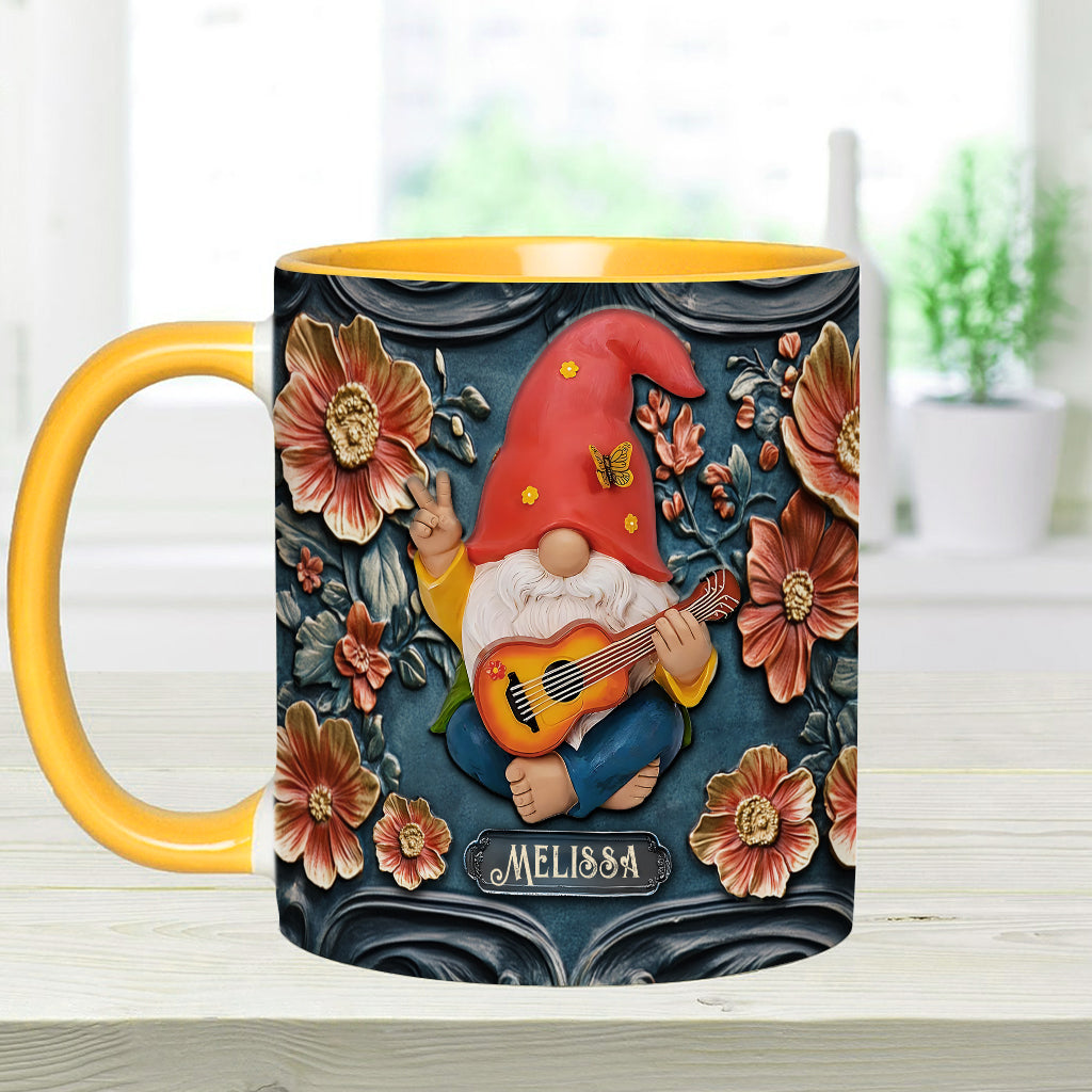 Lebe wie in voller Blüte – personalisierte Tasse mit Hippie-Akzent