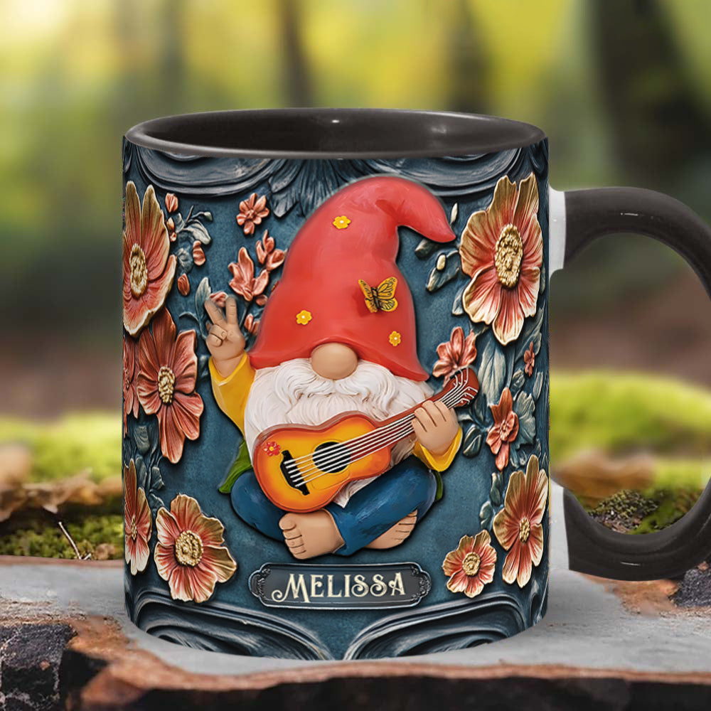 Lebe wie in voller Blüte – personalisierte Tasse mit Hippie-Akzent