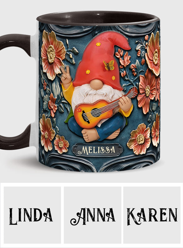 Lebe wie in voller Blüte – personalisierte Tasse mit Hippie-Akzent