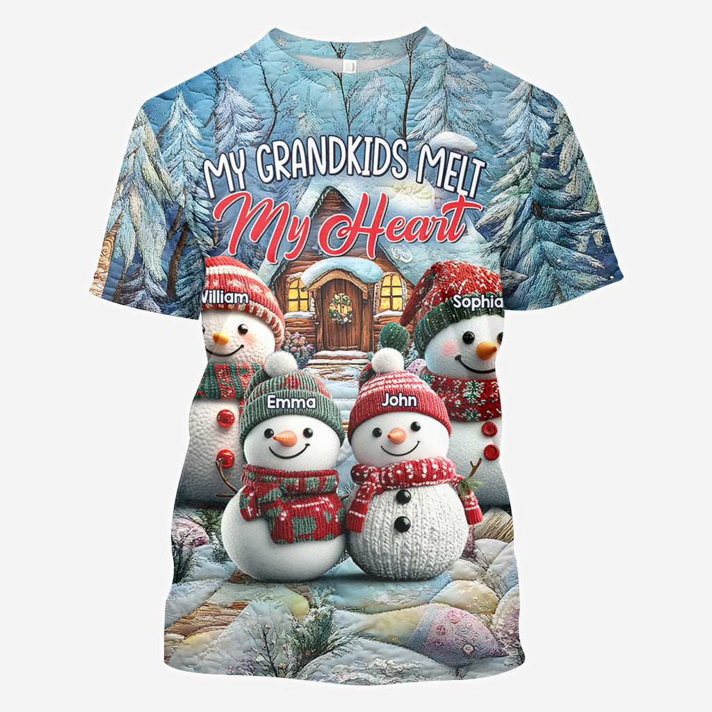Meine Enkelkinder lassen mein Herz schmelzen – personalisiertes Oma-Shirt
