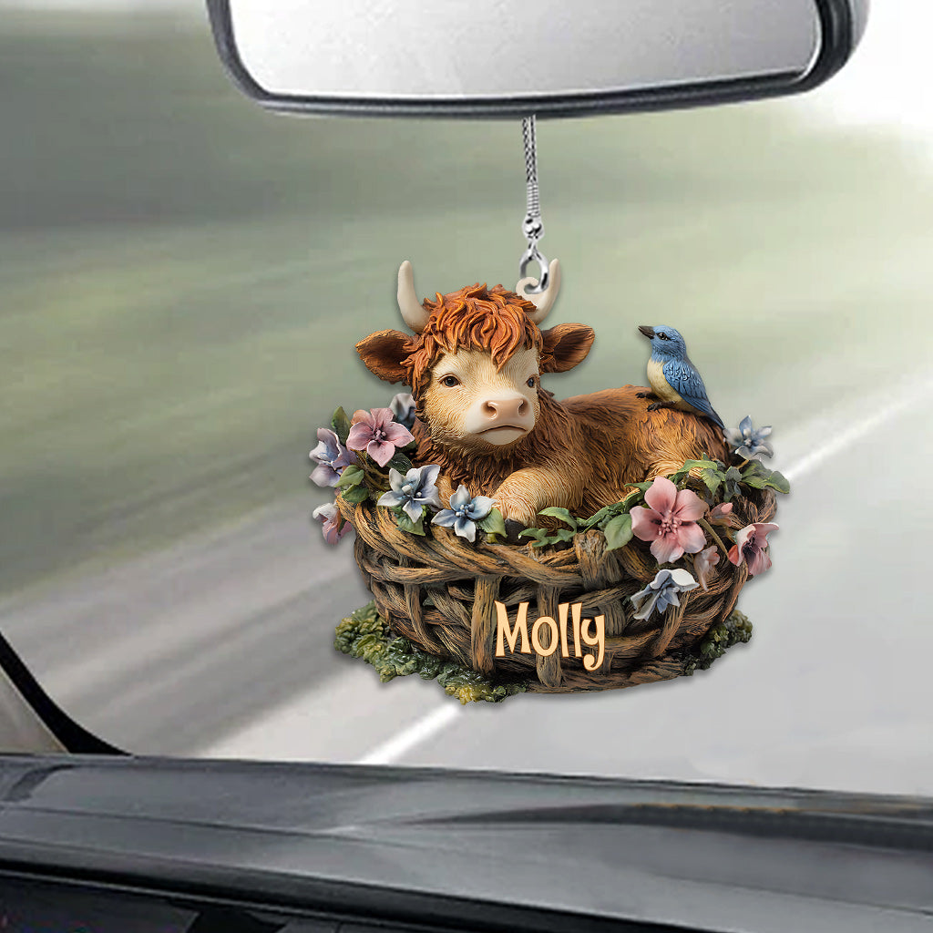 Cute Cows - Personalized Car Ornament