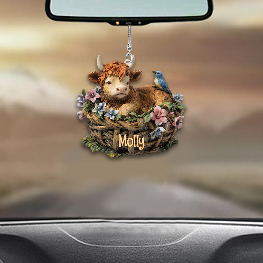 Cute Cows - Personalized Car Ornament