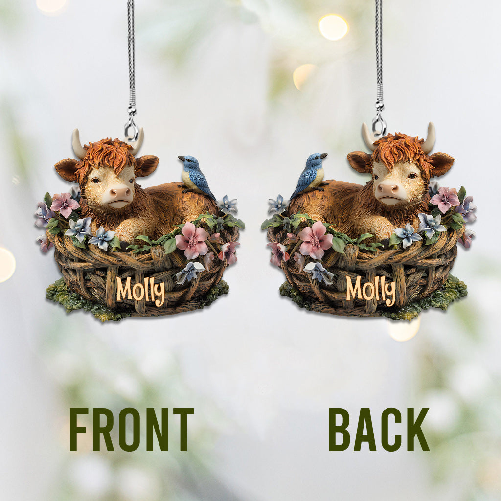 Cute Cows - Personalized Car Ornament