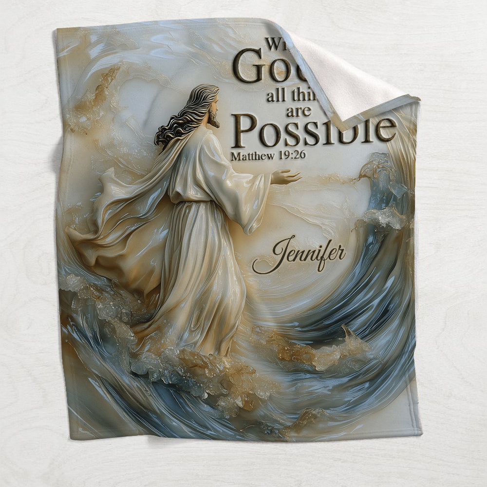 Mit Gott ist alles möglich – Personalisierte christliche Decke