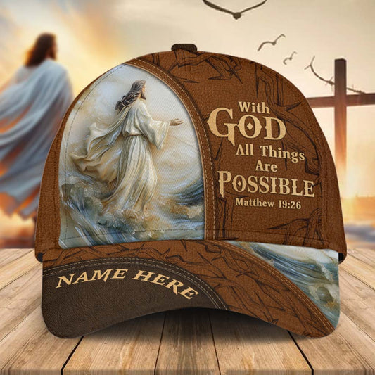 With God All Things Are Possible - Personalized Christian Classic Cap