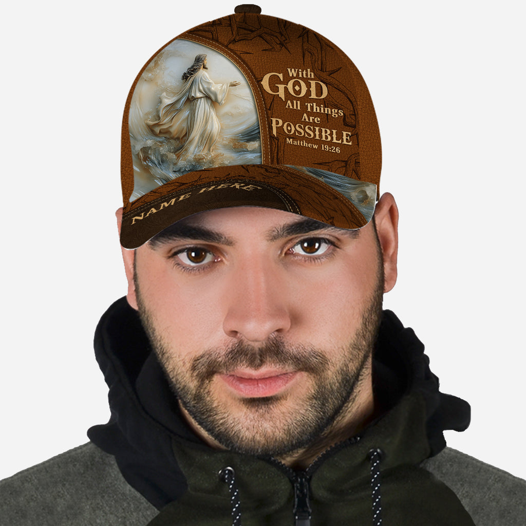 With God All Things Are Possible - Personalized Christian Classic Cap