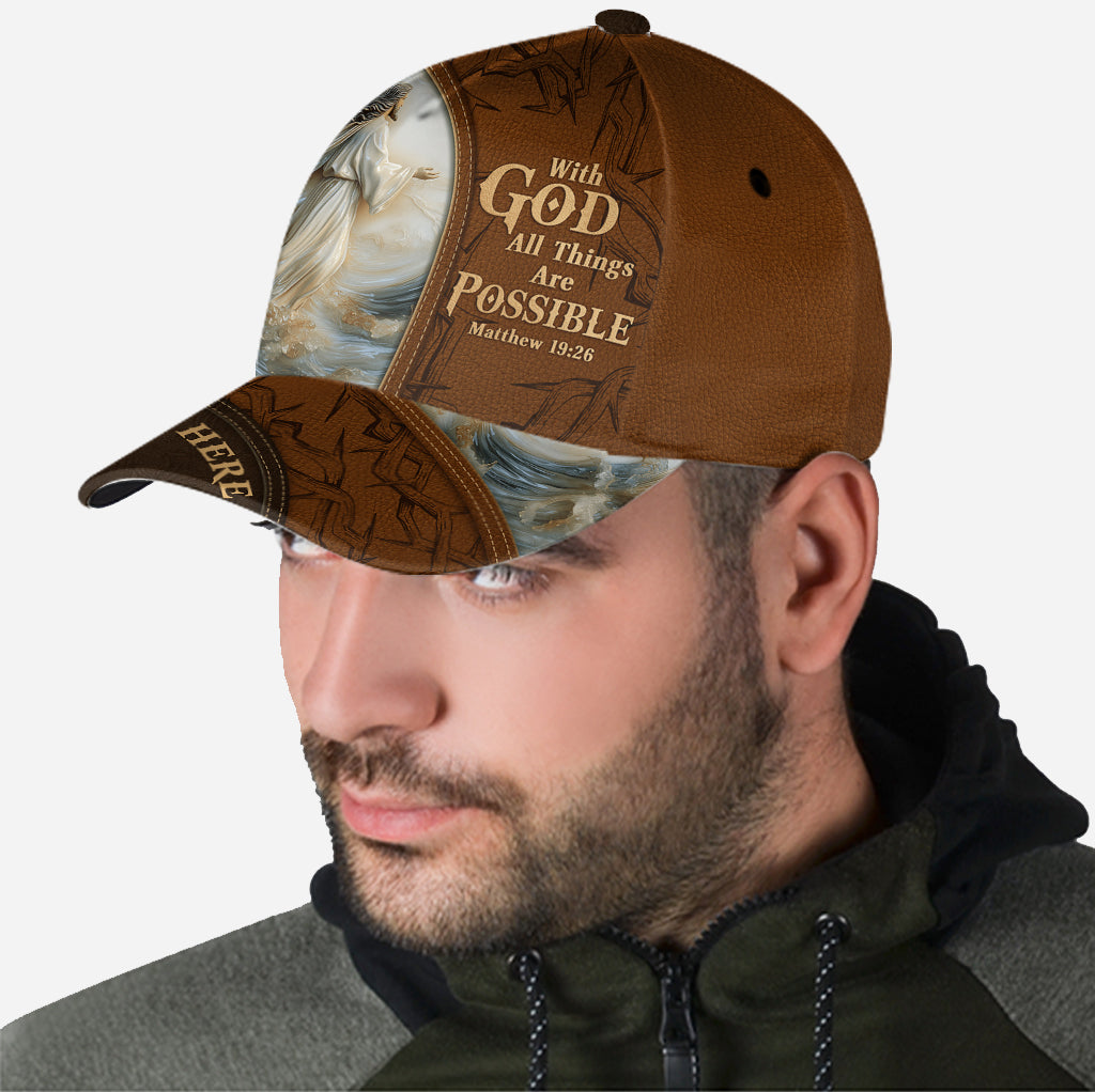 With God All Things Are Possible - Personalized Christian Classic Cap