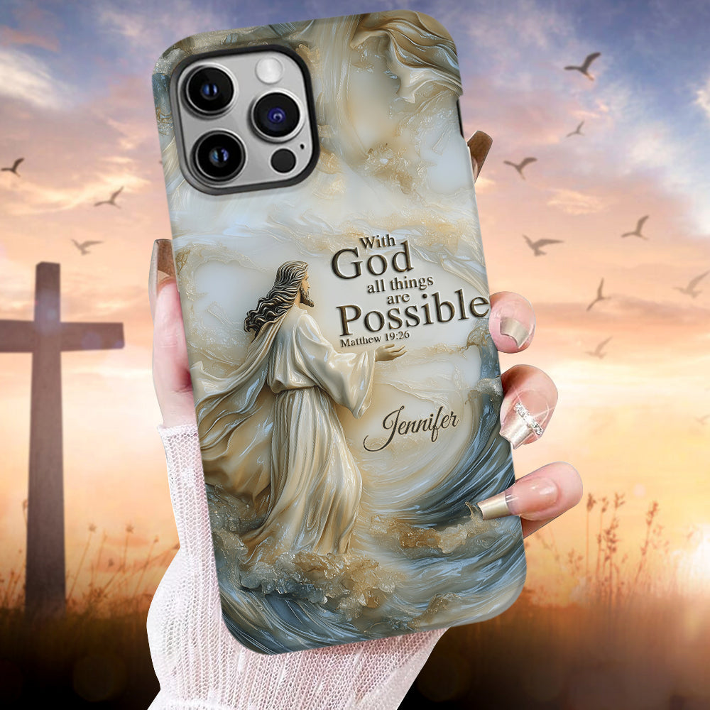 With God - Personalized Christian Full Print Phone Case