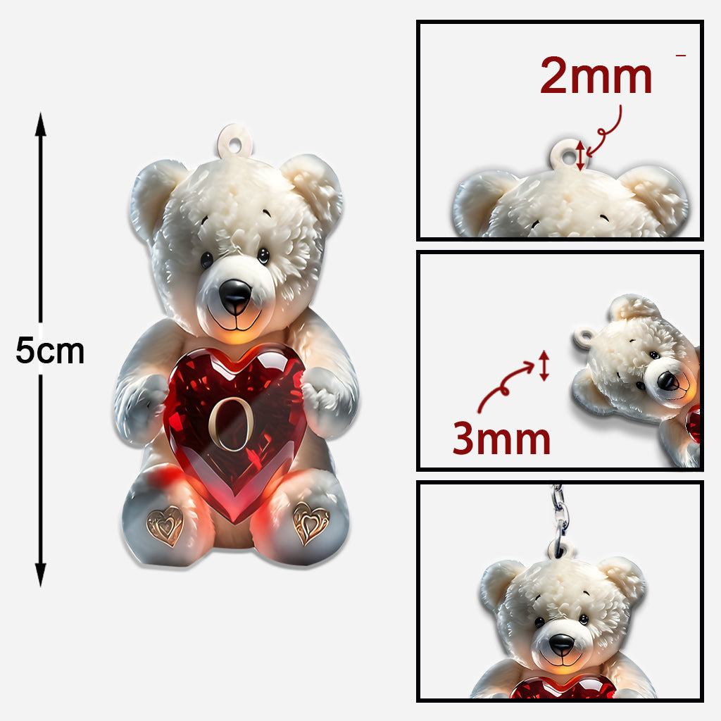 Niedlicher Bärenbrief – personalisierter Kinder-Schlüsselanhänger