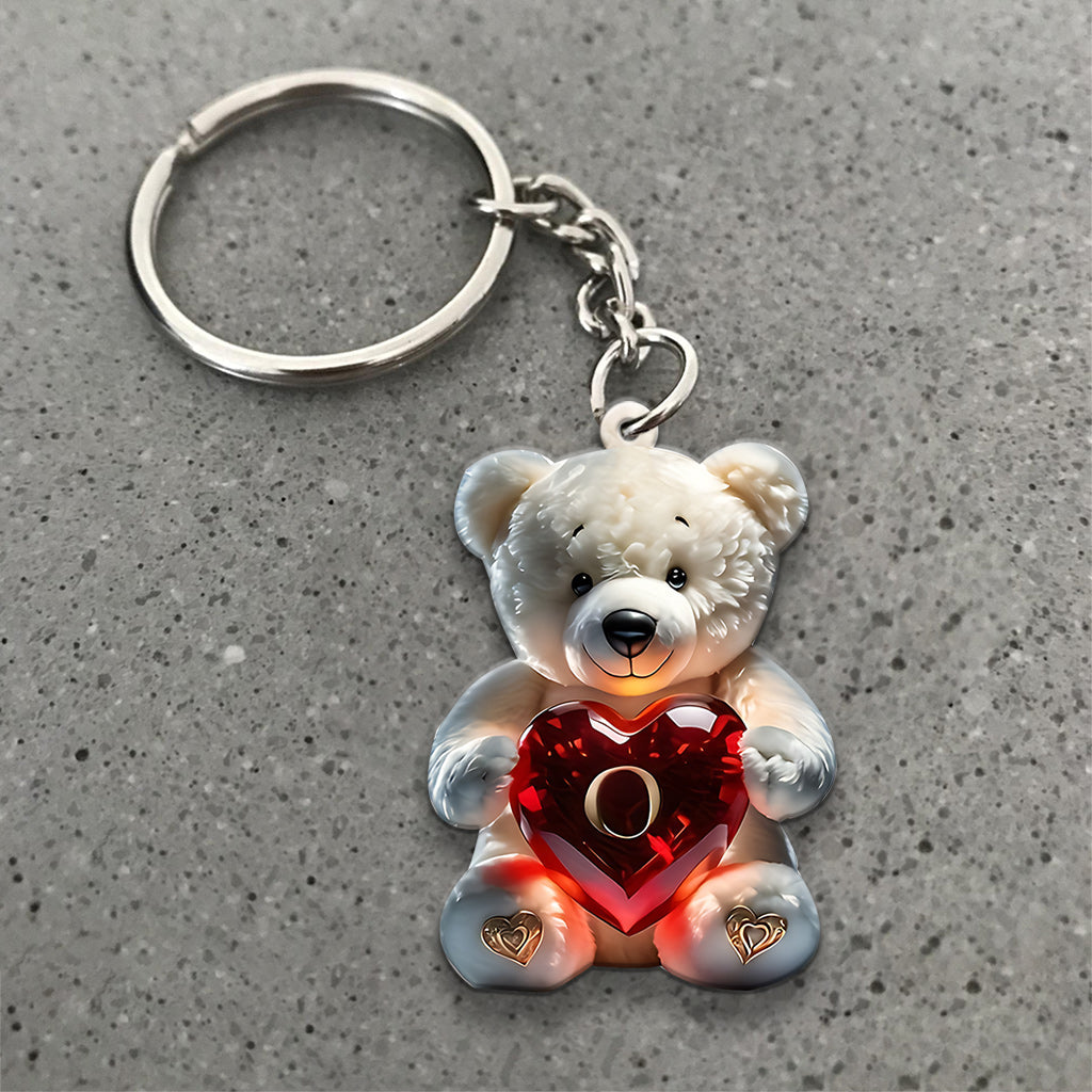 Niedlicher Bärenbrief – personalisierter Kinder-Schlüsselanhänger