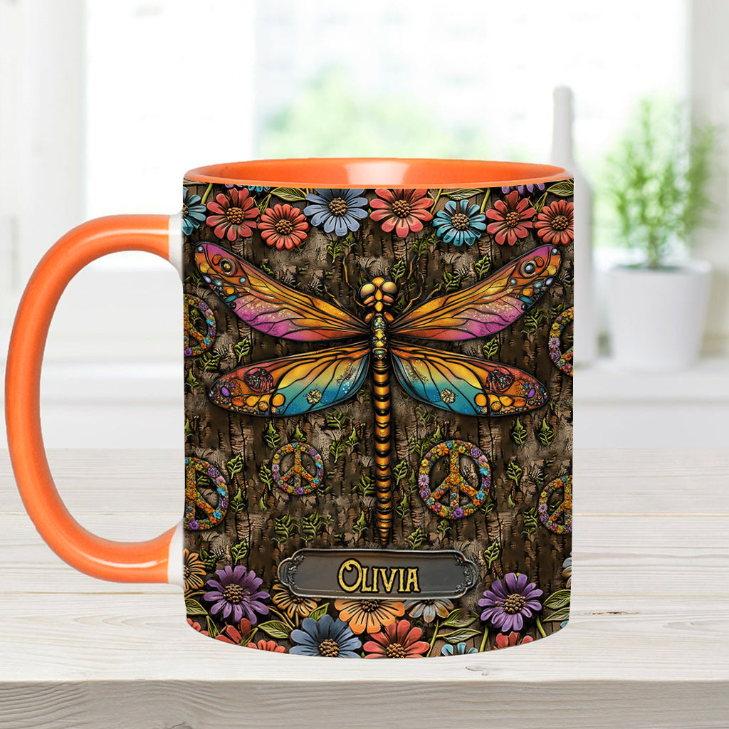 Personalisierte Tasse mit Hippie-Akzent für Hippie-Fans