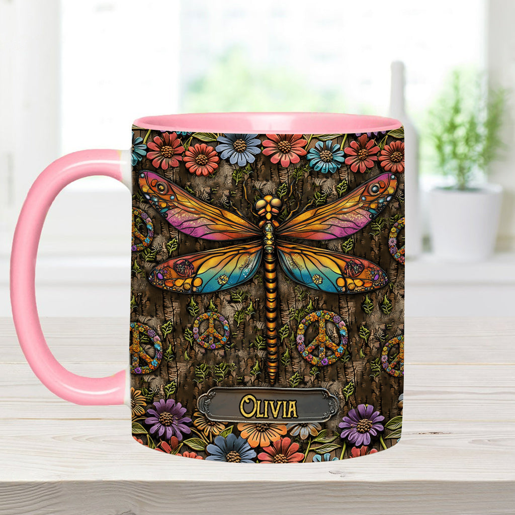 Personalisierte Tasse mit Hippie-Akzent für Hippie-Fans