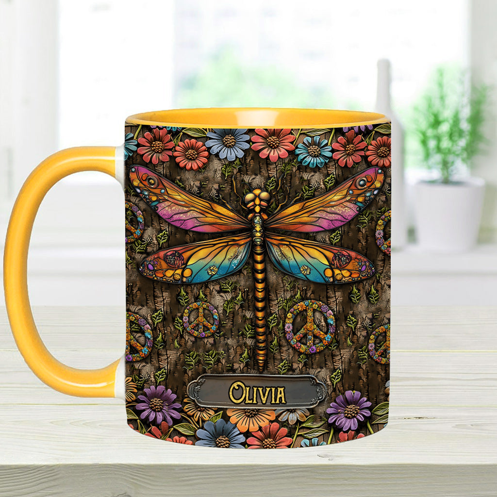 Personalisierte Tasse mit Hippie-Akzent für Hippie-Fans