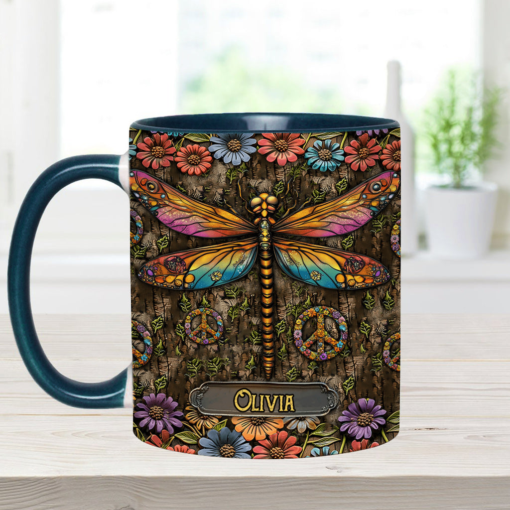 Personalisierte Tasse mit Hippie-Akzent für Hippie-Fans