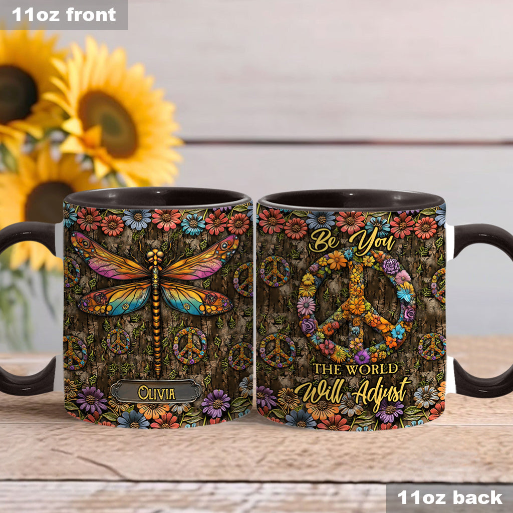 Personalisierte Tasse mit Hippie-Akzent für Hippie-Fans