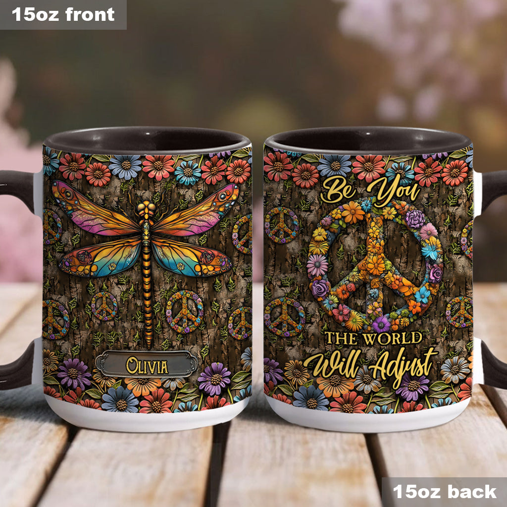 Personalisierte Tasse mit Hippie-Akzent für Hippie-Fans