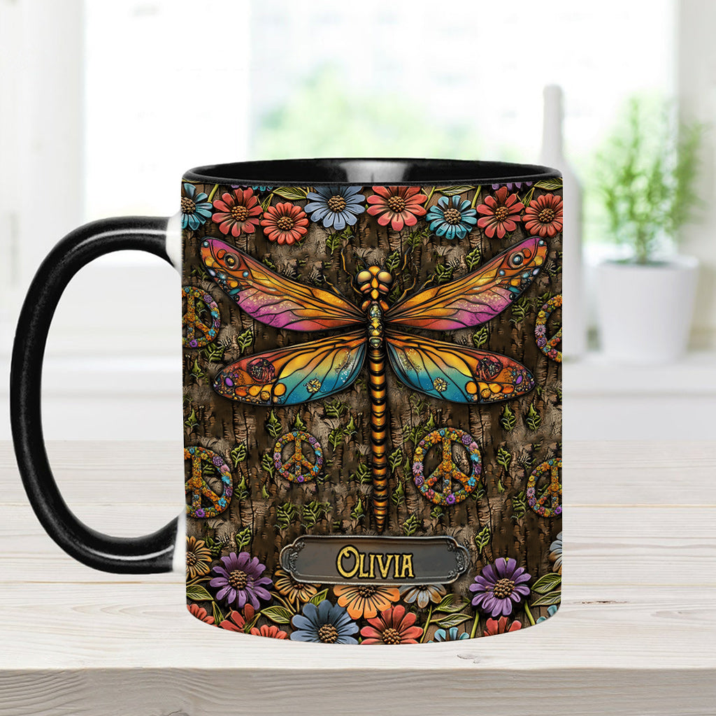 Personalisierte Tasse mit Hippie-Akzent für Hippie-Fans