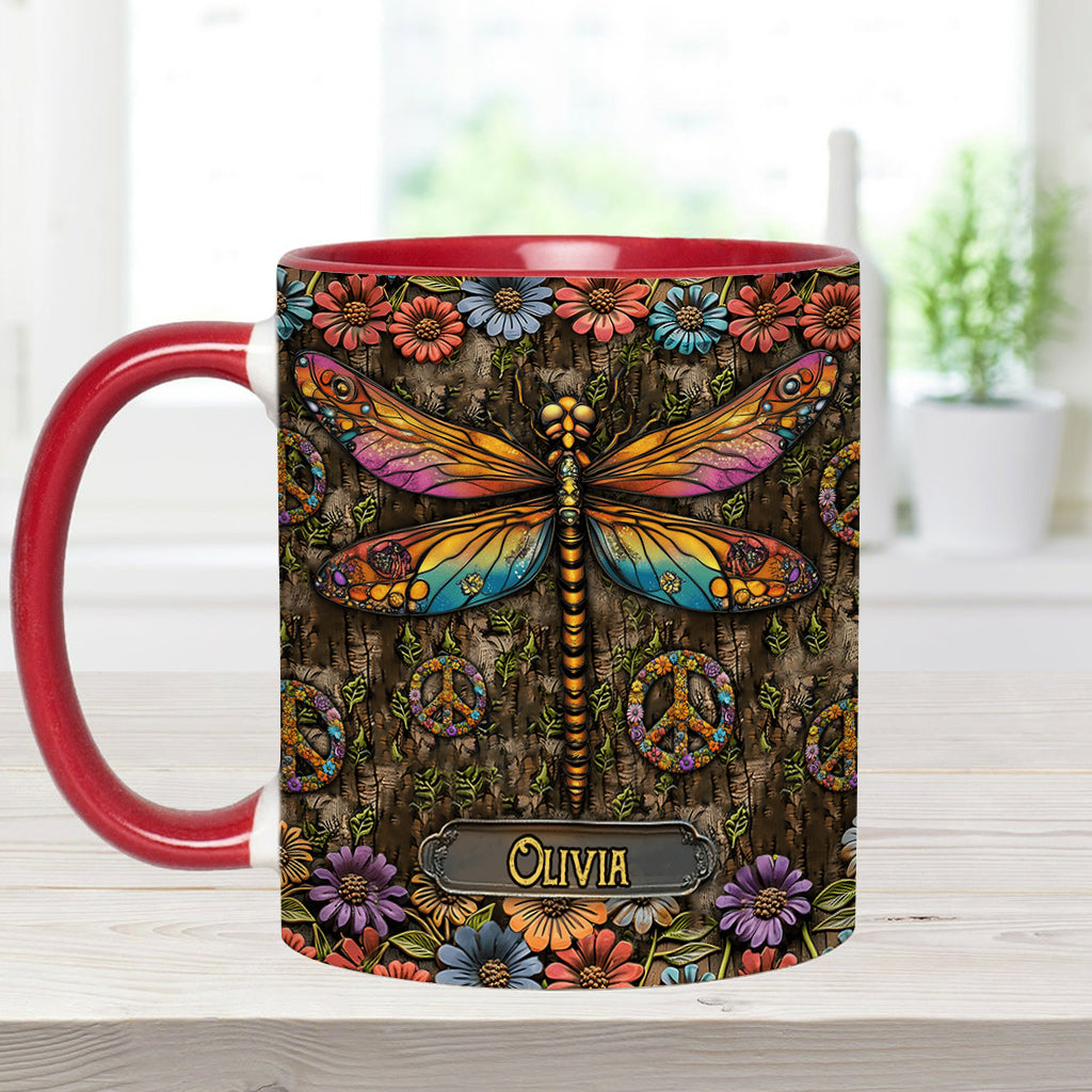 Personalisierte Tasse mit Hippie-Akzent für Hippie-Fans