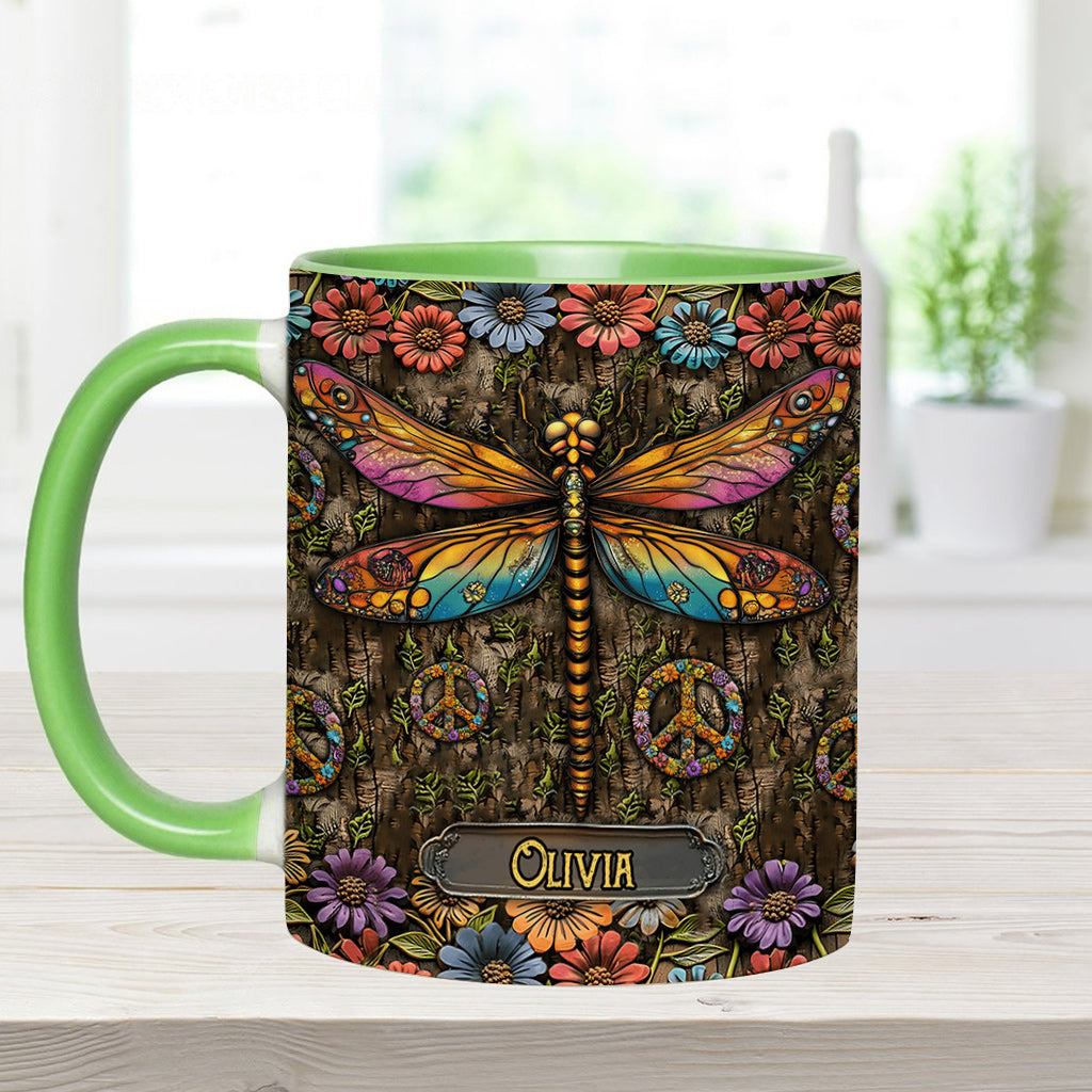 Personalisierte Tasse mit Hippie-Akzent für Hippie-Fans