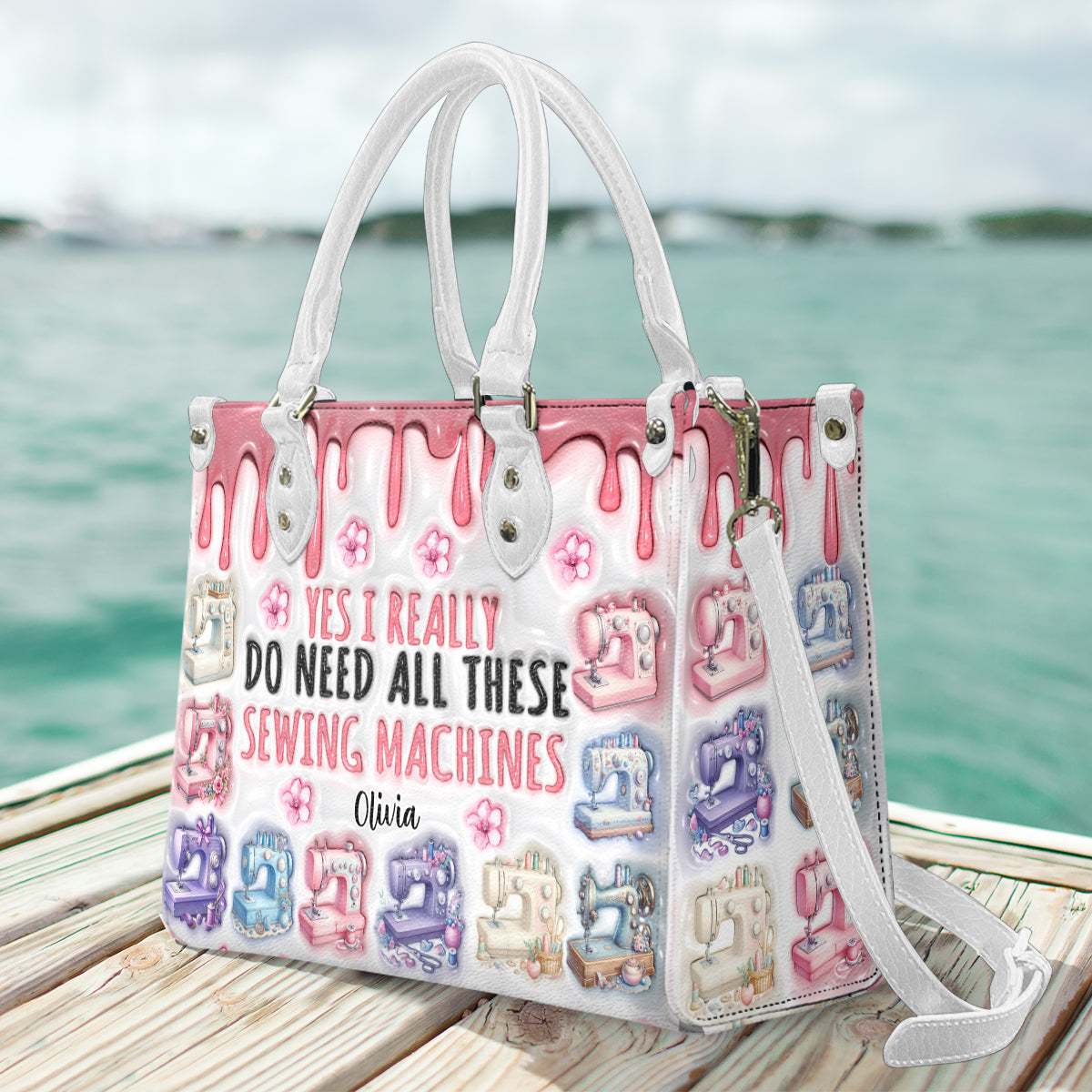 I Really Do Need All These Sewing Machines - Personalized Sewing Leather Handbag