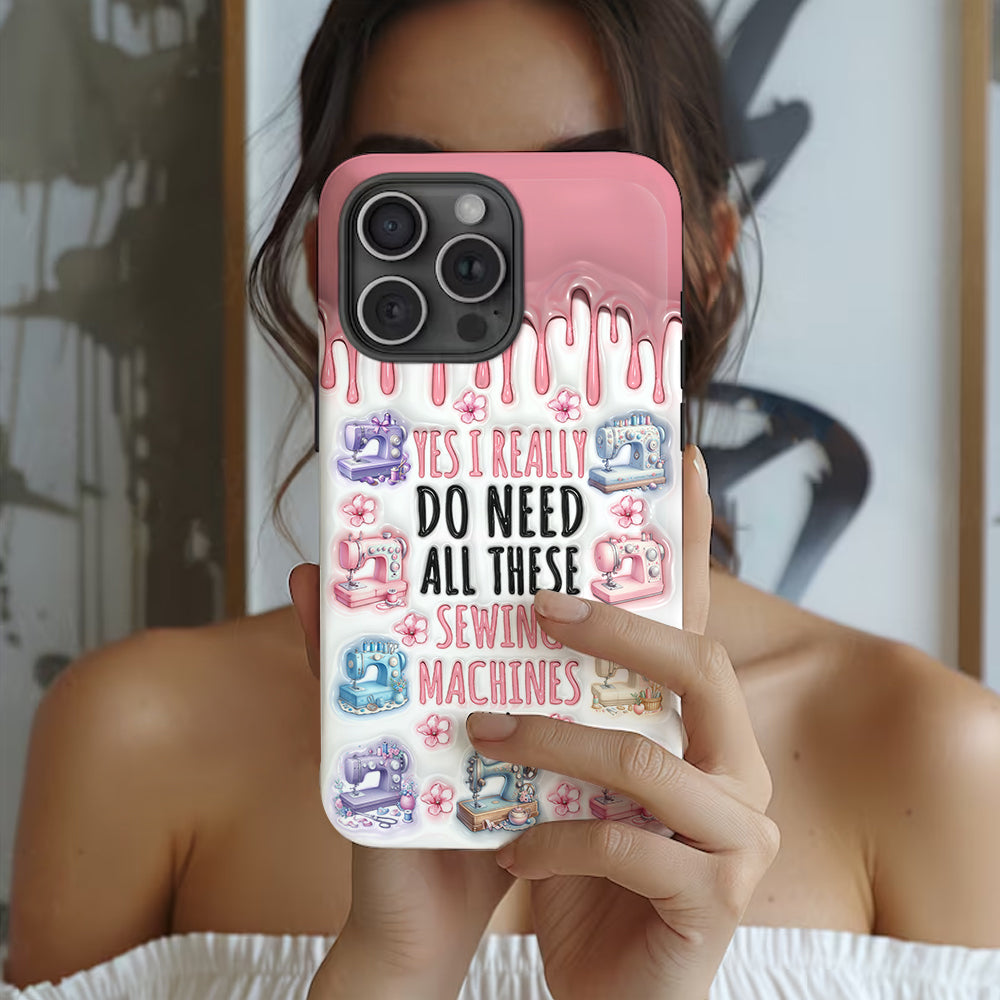 I Really Do Need All These Sewing Machines - Personalized Sewing Full Print Phone Case
