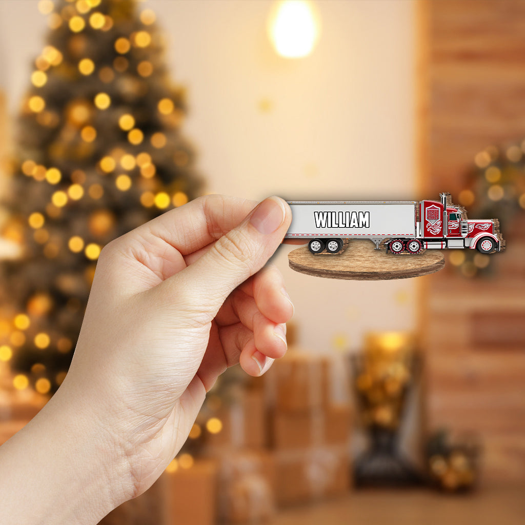 Truck Gift For Grandkids - Personalized Kid Freestanding Wood Plaque