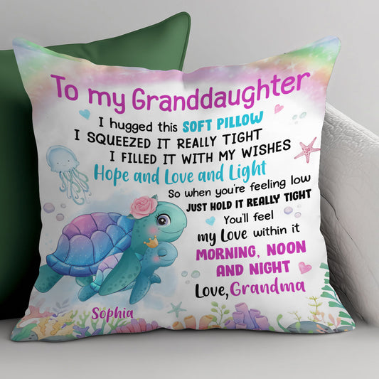 Enkelin, Enkel, Meerestiere umarmen dieses Kissen - Personalisiertes Dekokissen für den Enkel