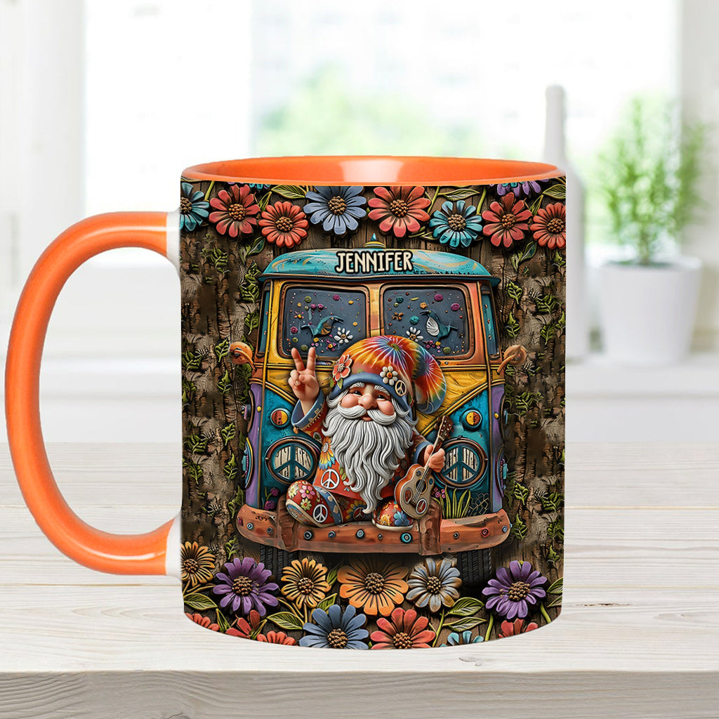 Gnome Hippie Lovers - Personalized Hippie Accent Mug