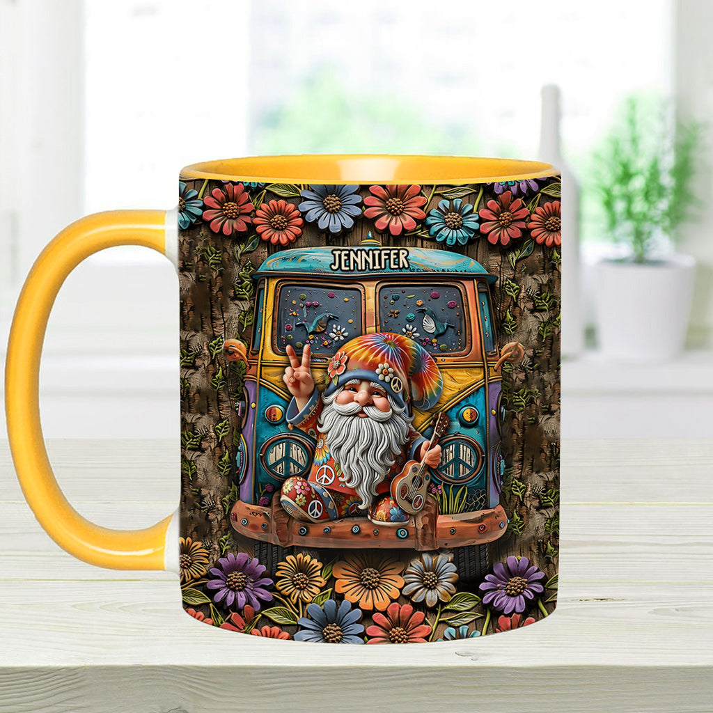 Gnome Hippie Lovers - Personalized Hippie Accent Mug