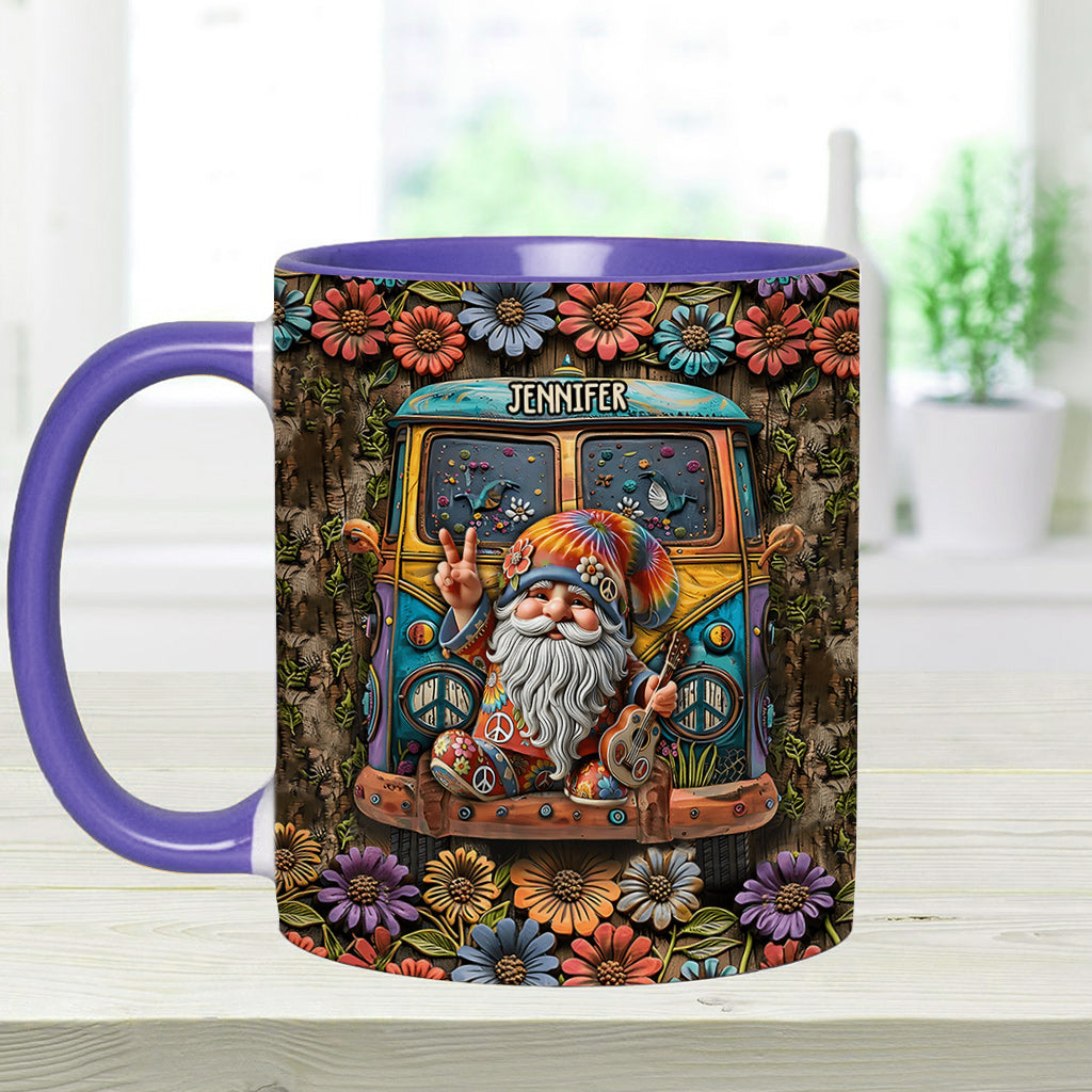 Gnome Hippie Lovers - Personalized Hippie Accent Mug