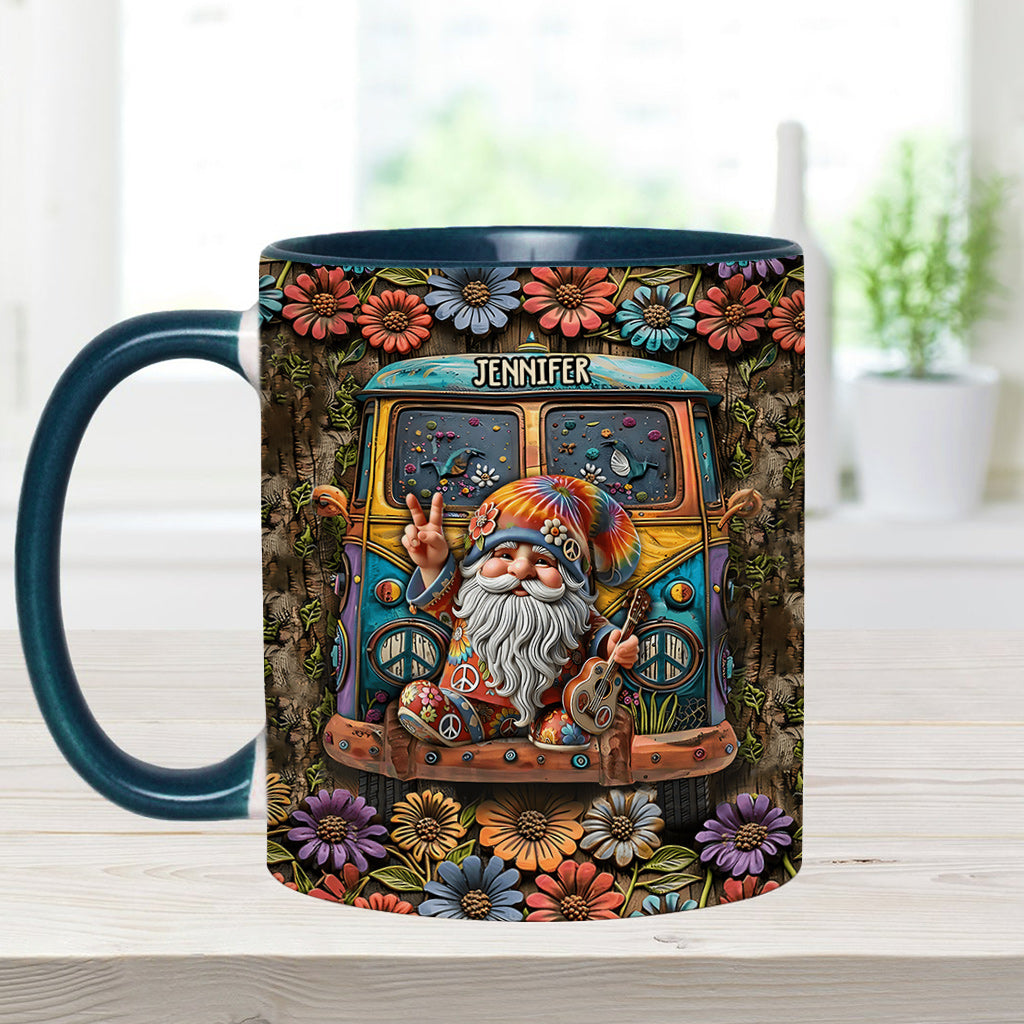 Gnome Hippie Lovers - Personalized Hippie Accent Mug