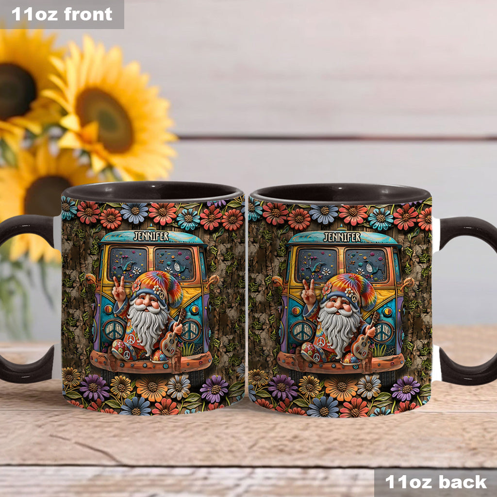 Gnome Hippie Lovers - Personalized Hippie Accent Mug
