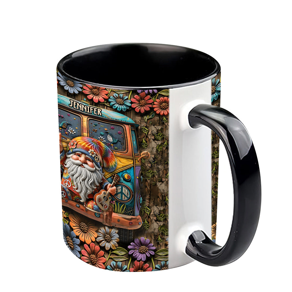Gnome Hippie Lovers - Personalized Hippie Accent Mug