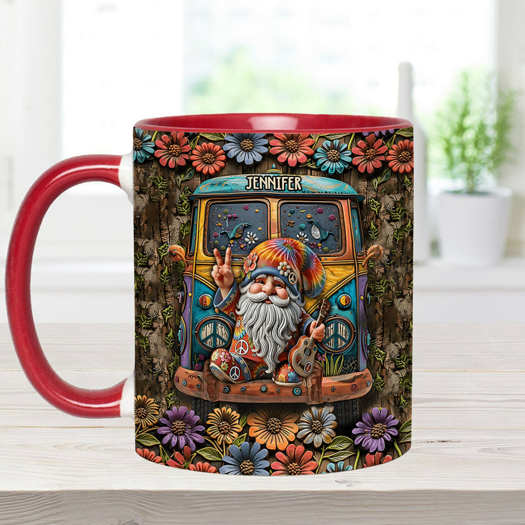 Gnome Hippie Lovers - Personalized Hippie Accent Mug