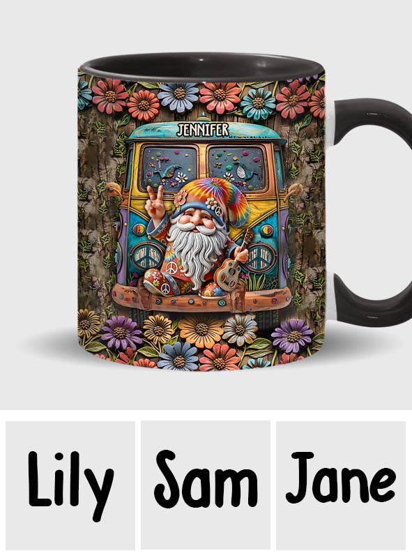 Gnome Hippie Lovers - Personalized Hippie Accent Mug