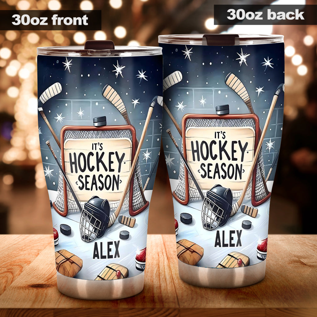 Hockey Season - Personalized Hockey Tumbler