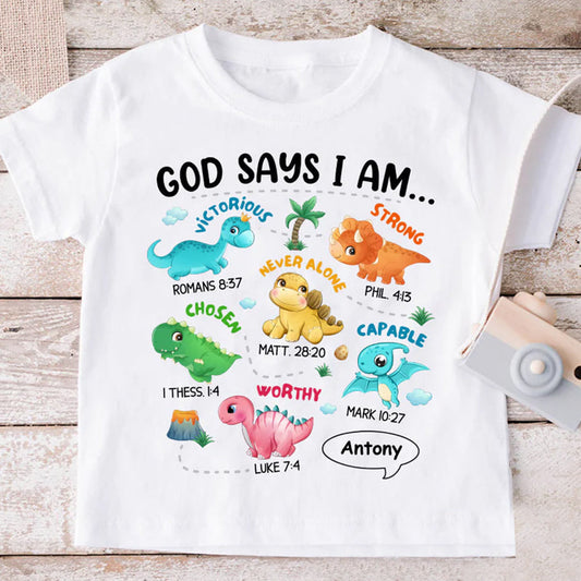 Für Enkelsohn: Ich bin ein Dinosaurier – personalisiertes T-Shirt und Hoodie
