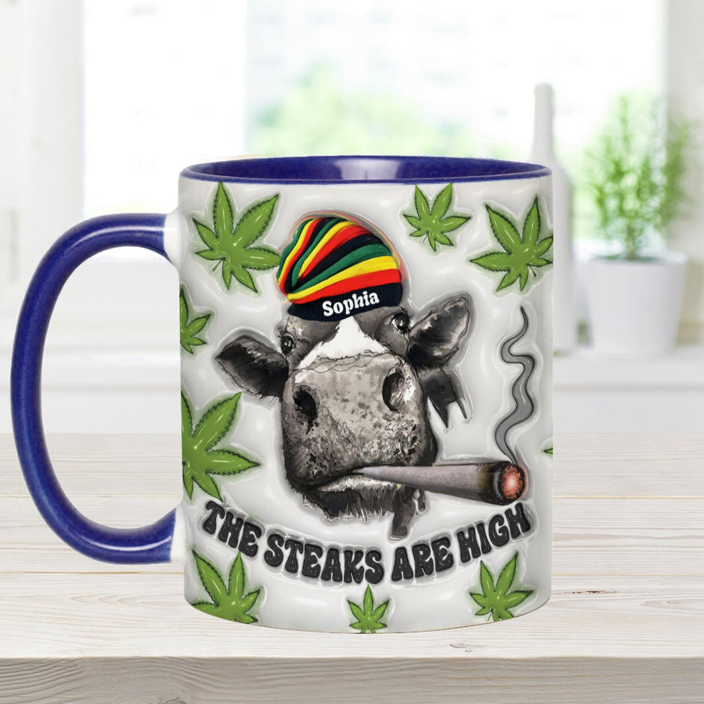 The Steaks Are High - Personalized Weed Accent Mug