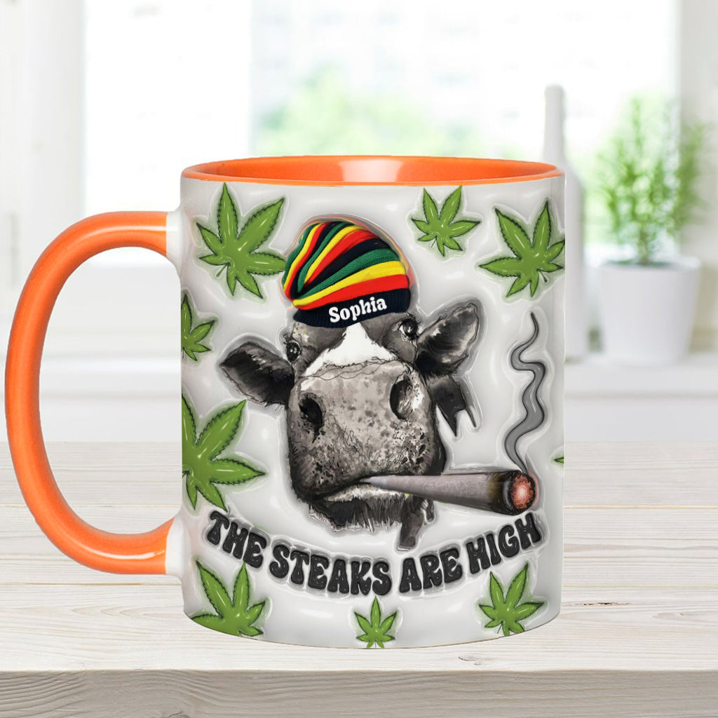 The Steaks Are High - Personalized Weed Accent Mug