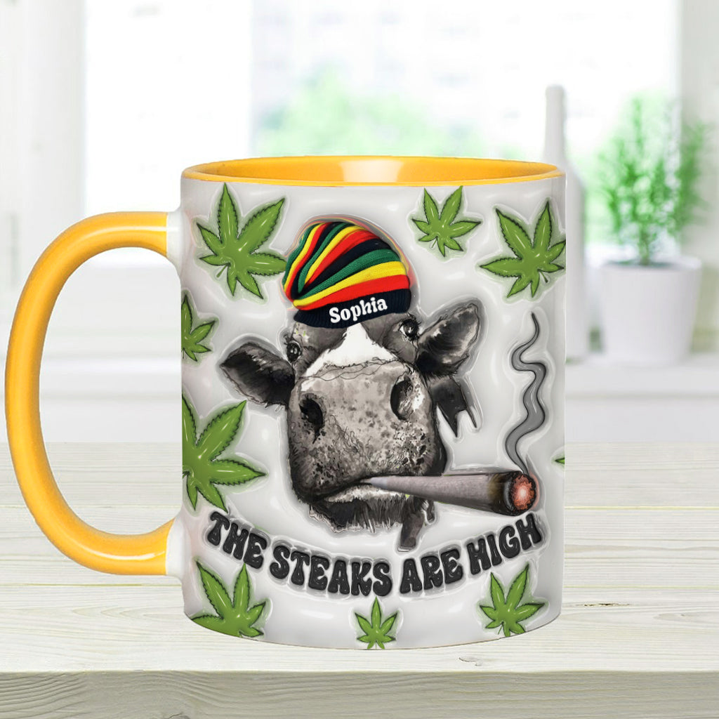 The Steaks Are High - Personalized Weed Accent Mug