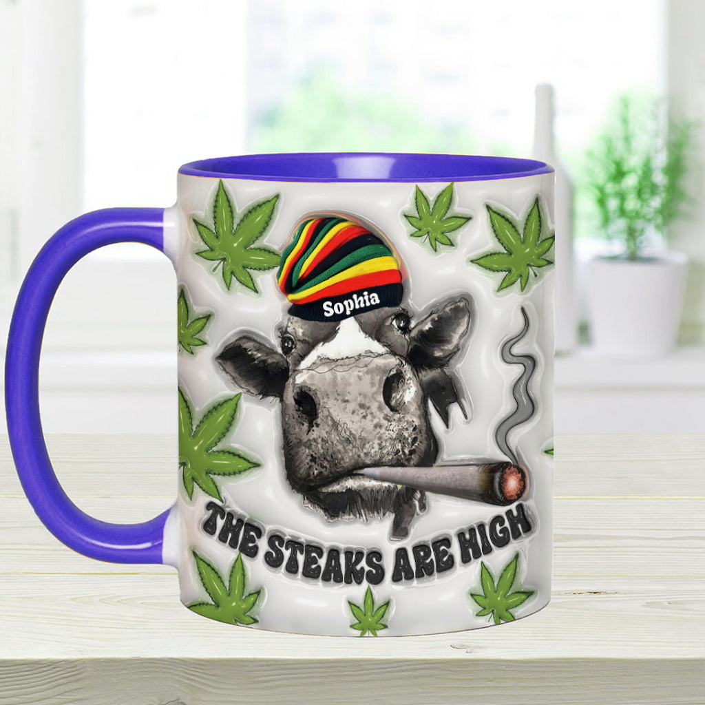 The Steaks Are High - Personalized Weed Accent Mug