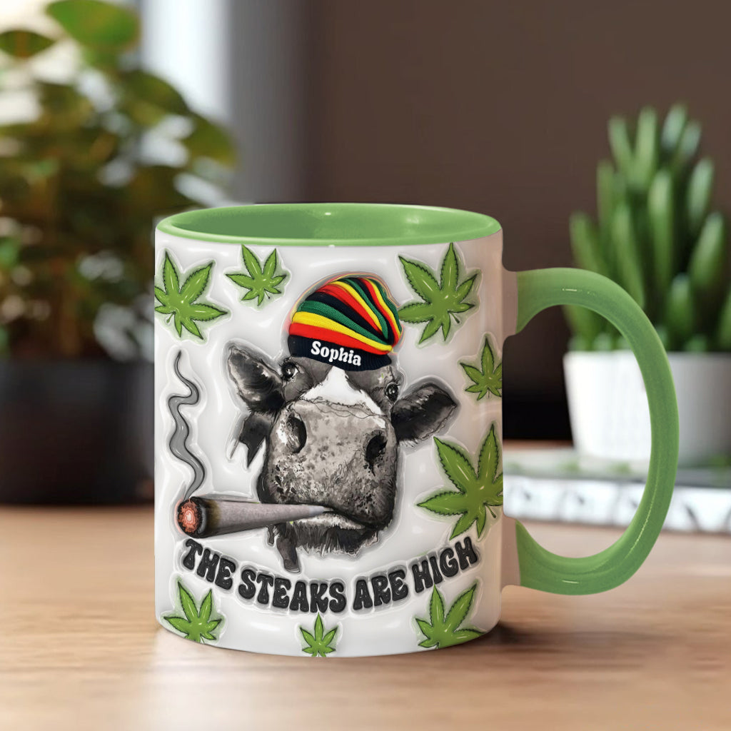 The Steaks Are High - Personalized Weed Accent Mug
