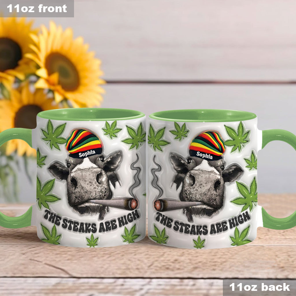 The Steaks Are High - Personalized Weed Accent Mug