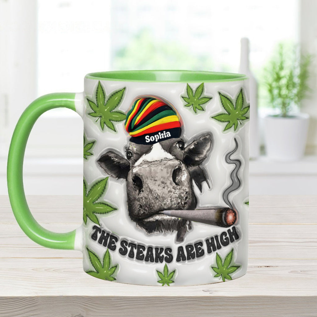 The Steaks Are High - Personalized Weed Accent Mug