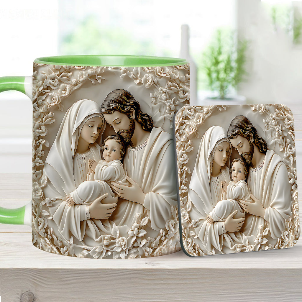 Die Heilige Familie – Personalisierte Tasse mit christlichem Akzent