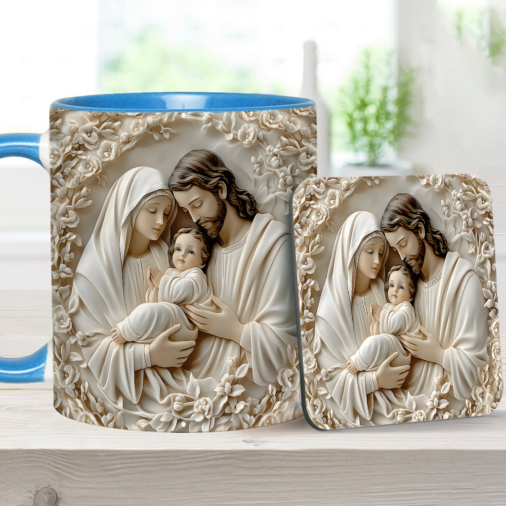 Die Heilige Familie – Personalisierte Tasse mit christlichem Akzent