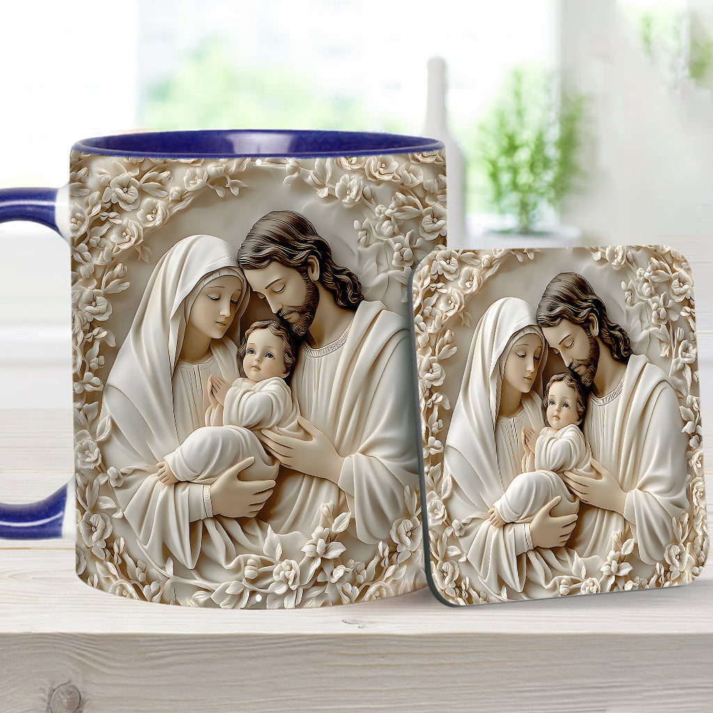 Die Heilige Familie – Personalisierte Tasse mit christlichem Akzent