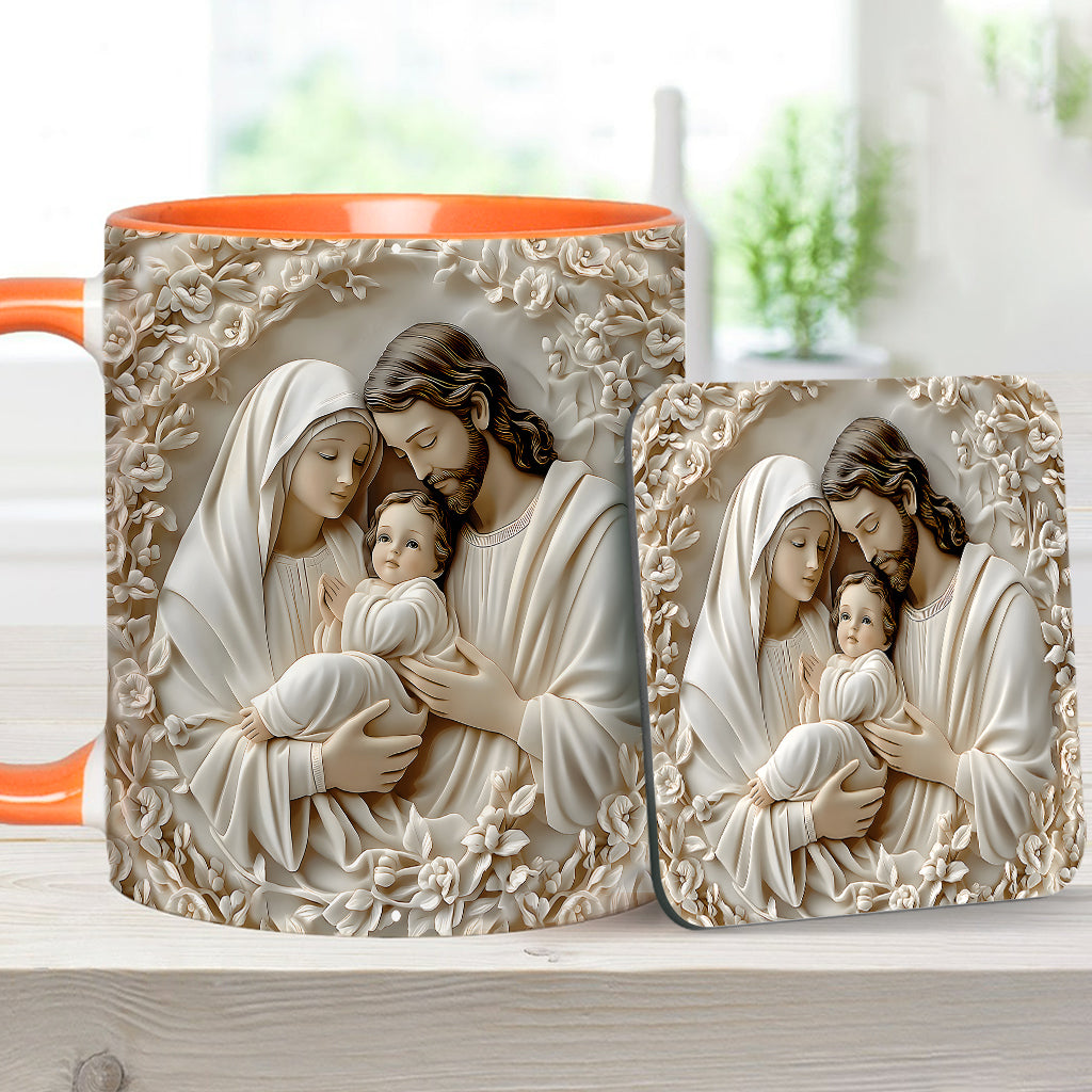 Die Heilige Familie – Personalisierte Tasse mit christlichem Akzent