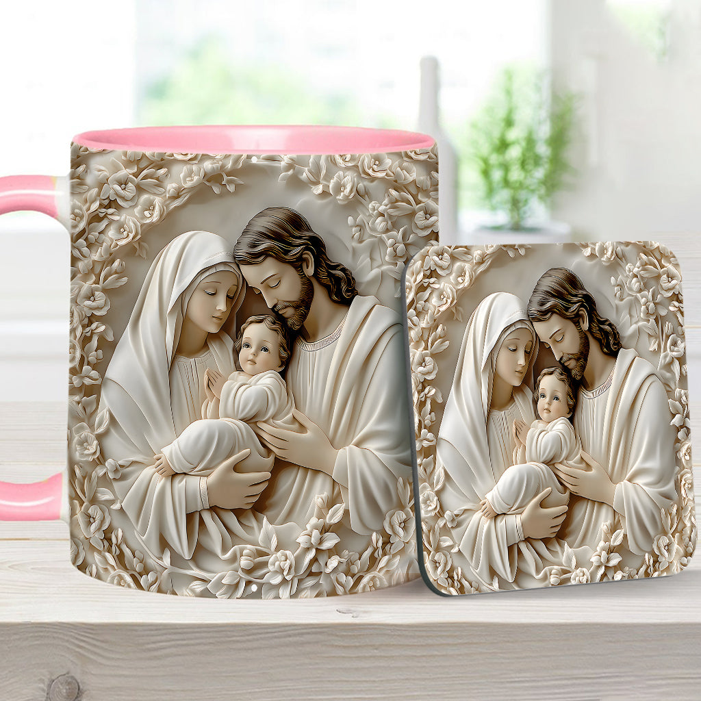 Die Heilige Familie – Personalisierte Tasse mit christlichem Akzent