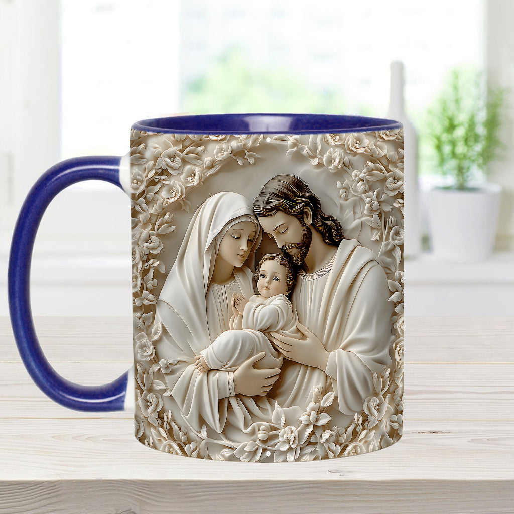 Die Heilige Familie – Personalisierte Tasse mit christlichem Akzent